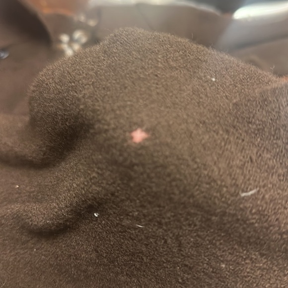 Icelandic Designs Boiled Wool Brown Floral Cardigan Size Medium - Picture 10 of 10